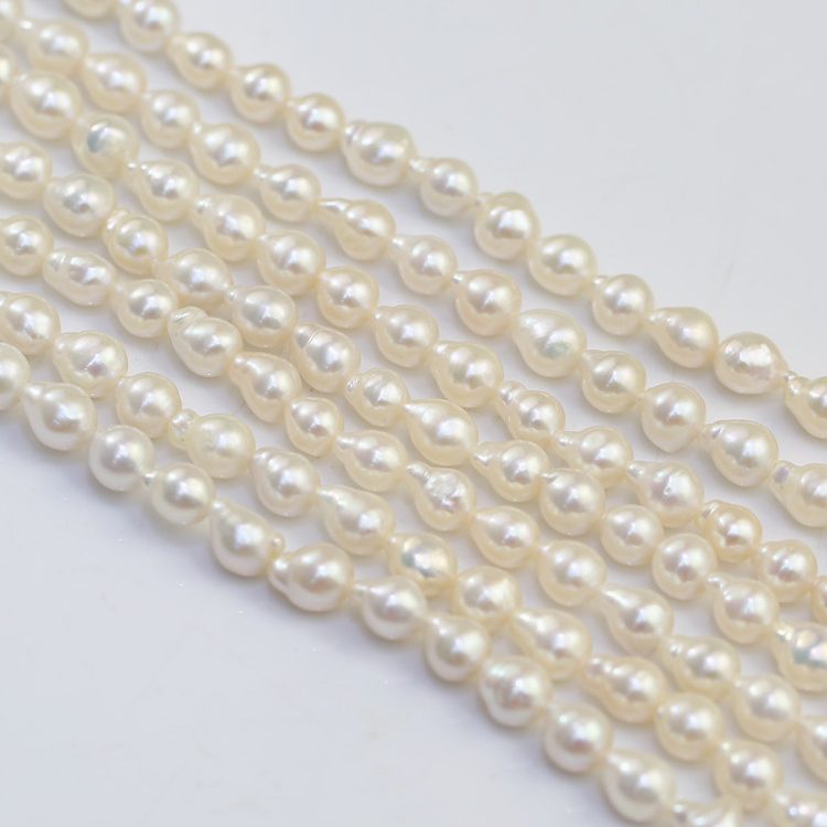 Drop shape white freshwater pearls wholesale 1